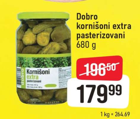 Dobro kornišoni extra pasterizovani