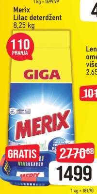 Merix Lilac deterdžent 8,25 kg