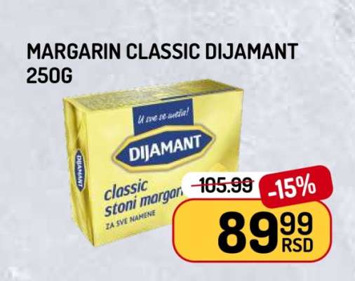 Margarine Classic Dijamant 250g