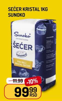 ŠEĆER KRISTAL 1KG SUNOKO