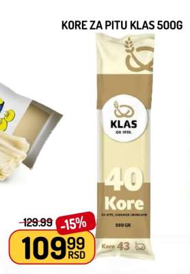 Kore za pitu Klas 500g