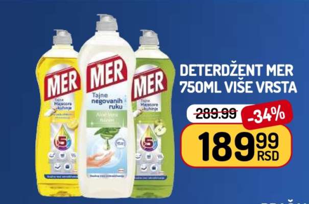 Deterdžent Mer 750ml više vrsta