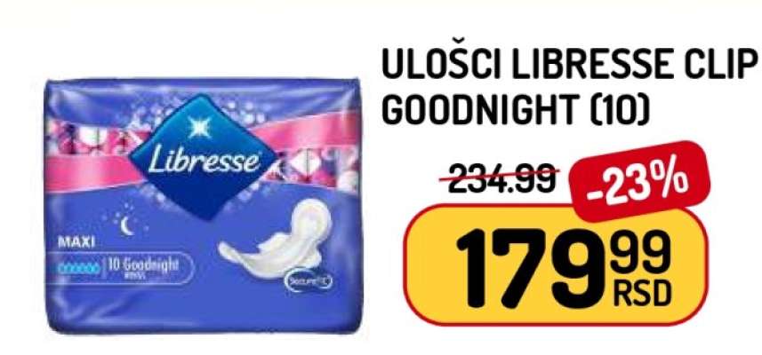 Ulošci Libresse clip goodnight 10