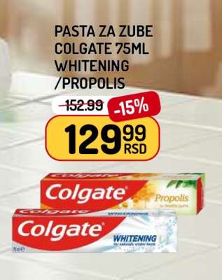 Pasta za zube Colgate 75ml Whitening/Propolis