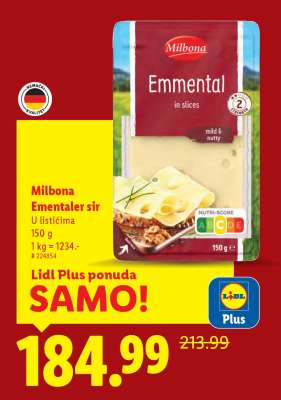 Milbona Ementaler sýr