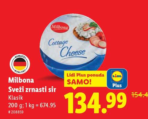 Milbona Sveži zrnasti sir