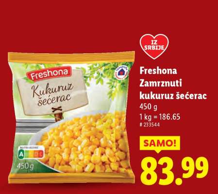 Freshona Zamrznuti kukuruz šećerac