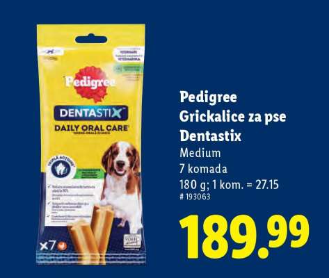 Pedigree Grickalice za pse Dentastix