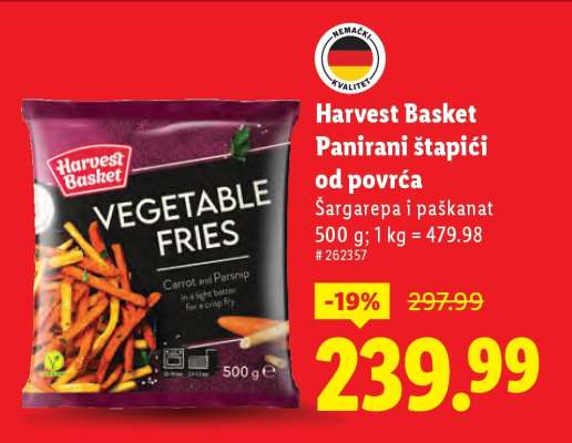 Harvest Basket Panirani štapići od povrća