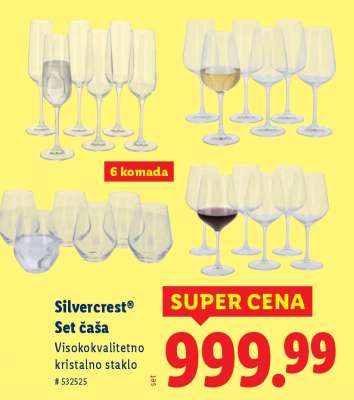 SILVERCREST Set čaša