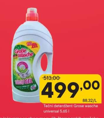 Tečni deterdžent Grose wasche universal 5.65 l