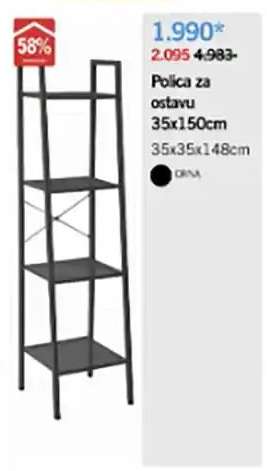Polica za ostavu 35x150cm