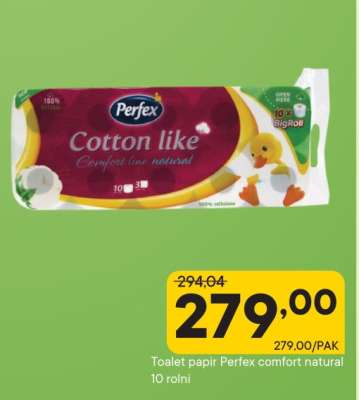 Toalet papir Perfex comfort natural