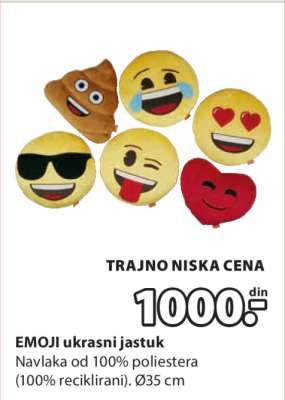 EMOJI UKRASNI JASTUK