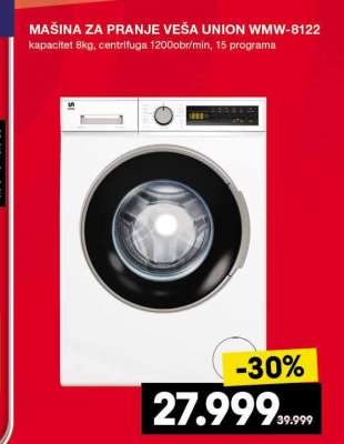 MAŠINA ZA PRANJE VEŠA UNION WMW-8122