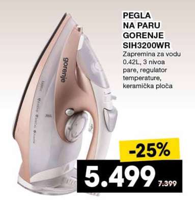 PEGLA NA PARU GORENJE SIH3200WR