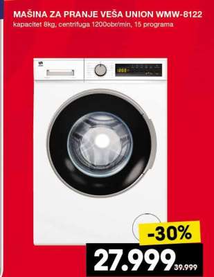 MAŠINA ZA PRANJE VEŠA UNION WMW-8122