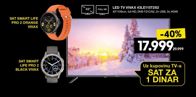 LED TV VIVAX 43LE11ST2S2