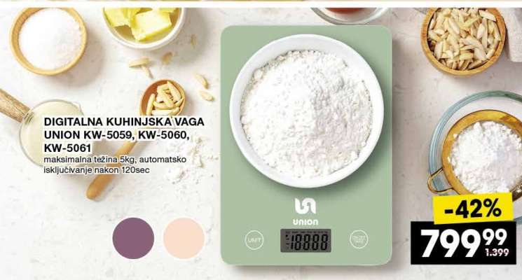 DIGITALNA KUHINJSKA VAGA UNION KW-5059, KW-5060, KW-5061