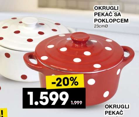 OKRUGLI PEKAČ SA POKLOPCEM