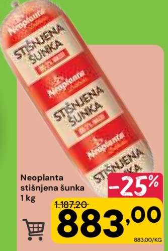 Neoplanta stišnjena šunka