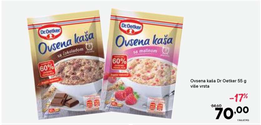 Ovsena kaša Dr Oetker 55 g