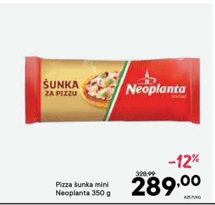 Pizza šunka mini Neoplanta 350 g