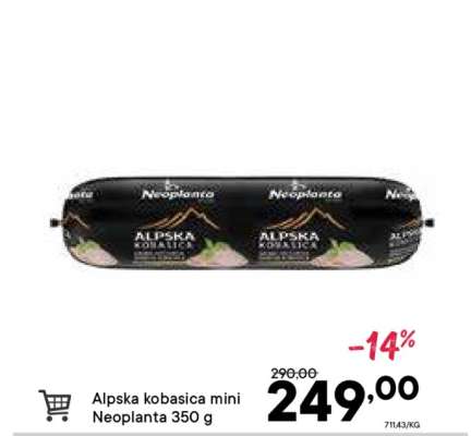 Alpska kobasica mini Neoplanta 350 g