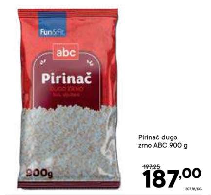 Pirinač dugo zrno ABC 900 g
