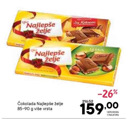 ČOKOLADA NAJLEPŠE ŽELJE