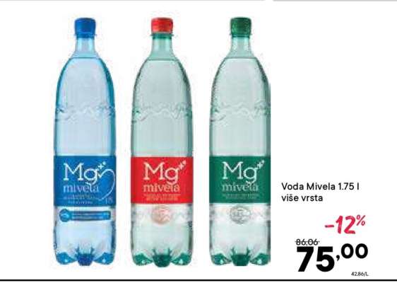 Voda Mivela 1.75 l