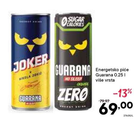 Energetsko piće Guarana 0.25 l više vrsta