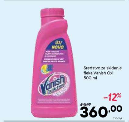 Sredstvo za skidanje fleka Vanish oxi 500 ml