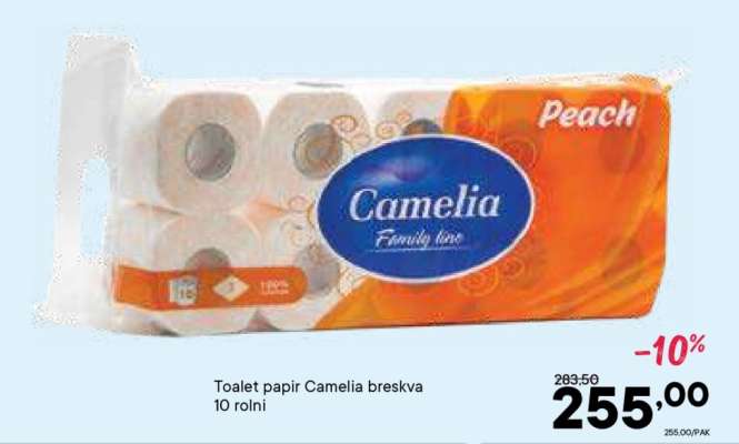 Toalet papir Camelia breskva 10 rolni