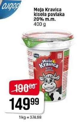 Moja Kravica kisela pavlaka 20% m.m.