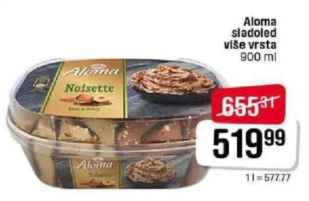 Aloma sladoled više vrsta