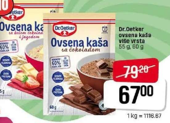 Dr.Oetker ovsena kaša više vrsta