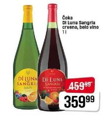 Čoka DI Luna Sangria crveno, belo vino 1l