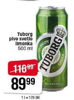 Tuborg pivo svetlo limenka 500 ml