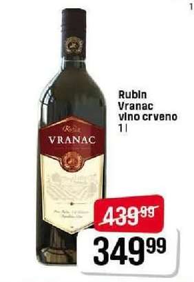 Rubin Vranac Vino Crveno 1L