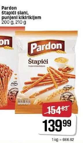 Pardon štapići slani, punjeni kikirikijem