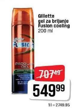 Gillette gel za brijanje fusion cooling 200 ml