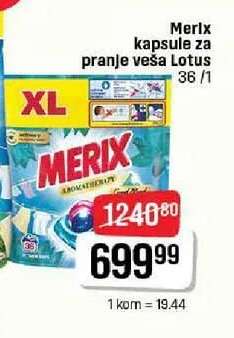 Merix kapsule za pranje veša Lotus
