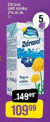 Zdravo uht mleko 2% m.m.