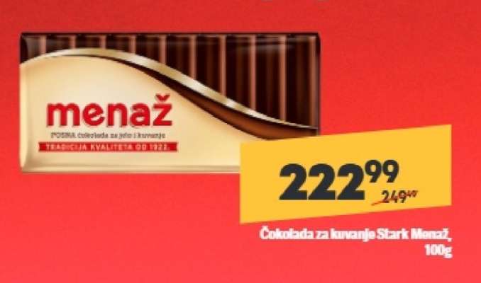 Čokolada za kuvanje Štark Menaž 100g