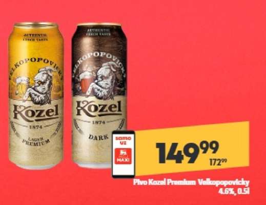 Pivo Kozel Premium Velkopopovicky