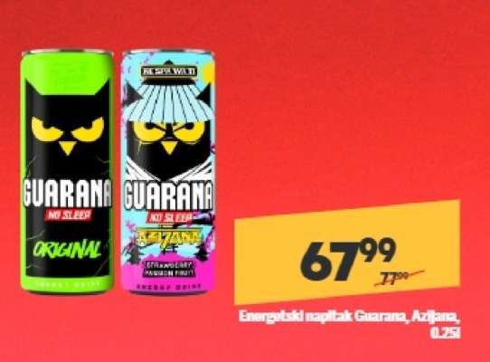 Energetski napitak Guarana, Azijana, 0.25l