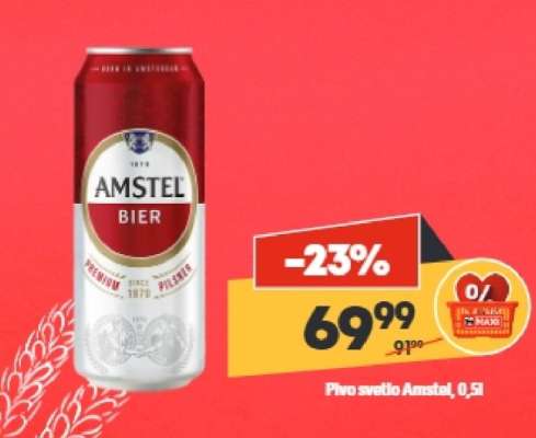 Pivo světlé Amstel, 0.5l