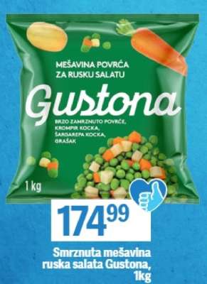 Smrznuta mešavina ruska salata Gustona, 1kg