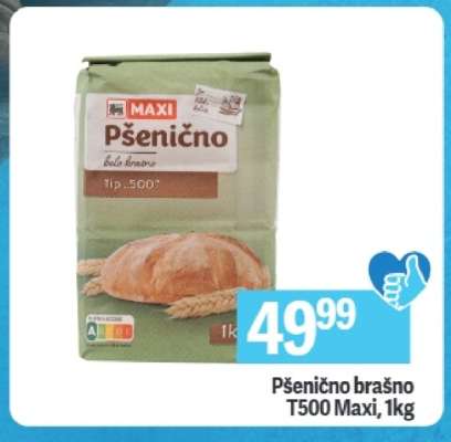 Pšenično brašno T500 Maxi, 1kg